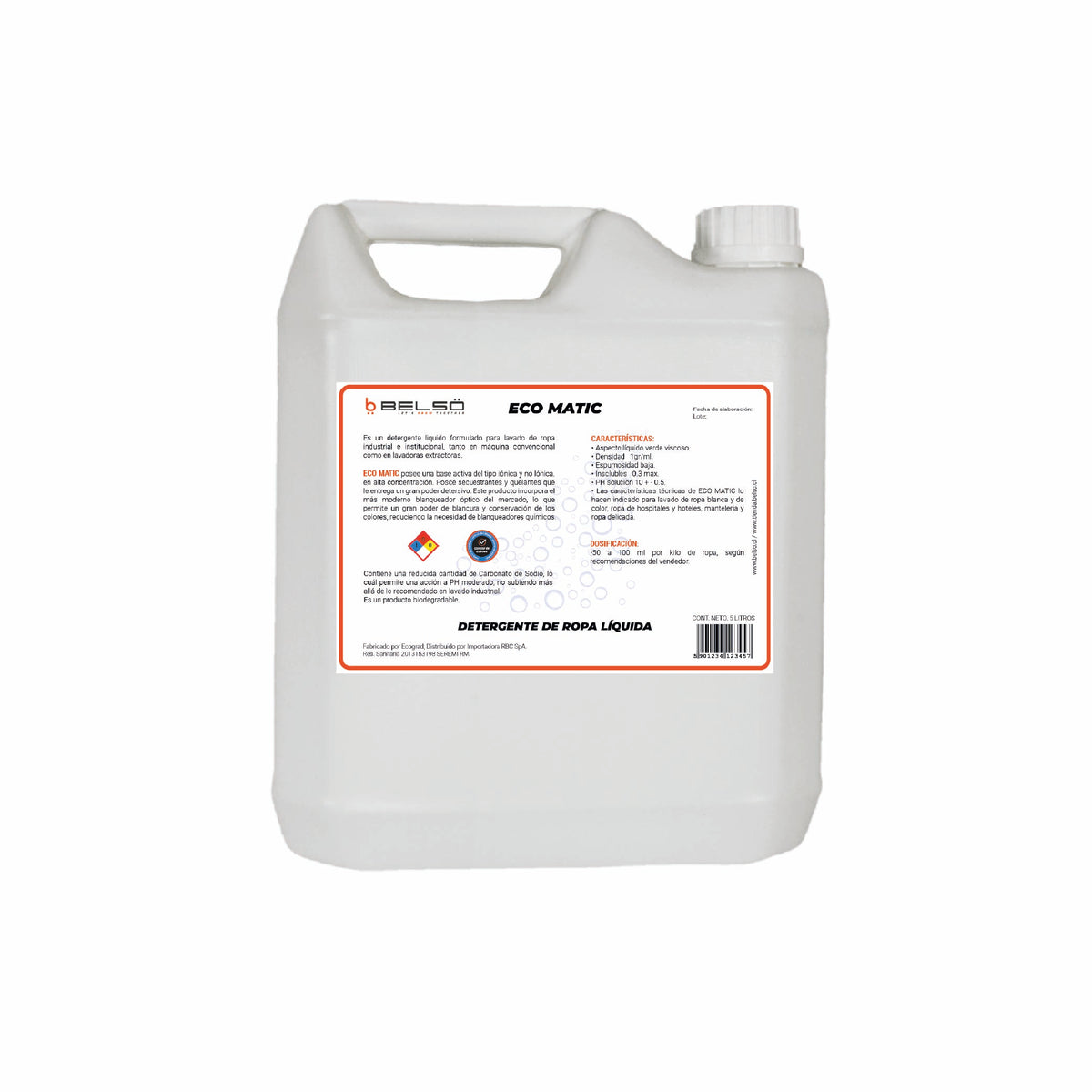 Detergente de Ropa Matic ECO 5 L | 4 Unidades