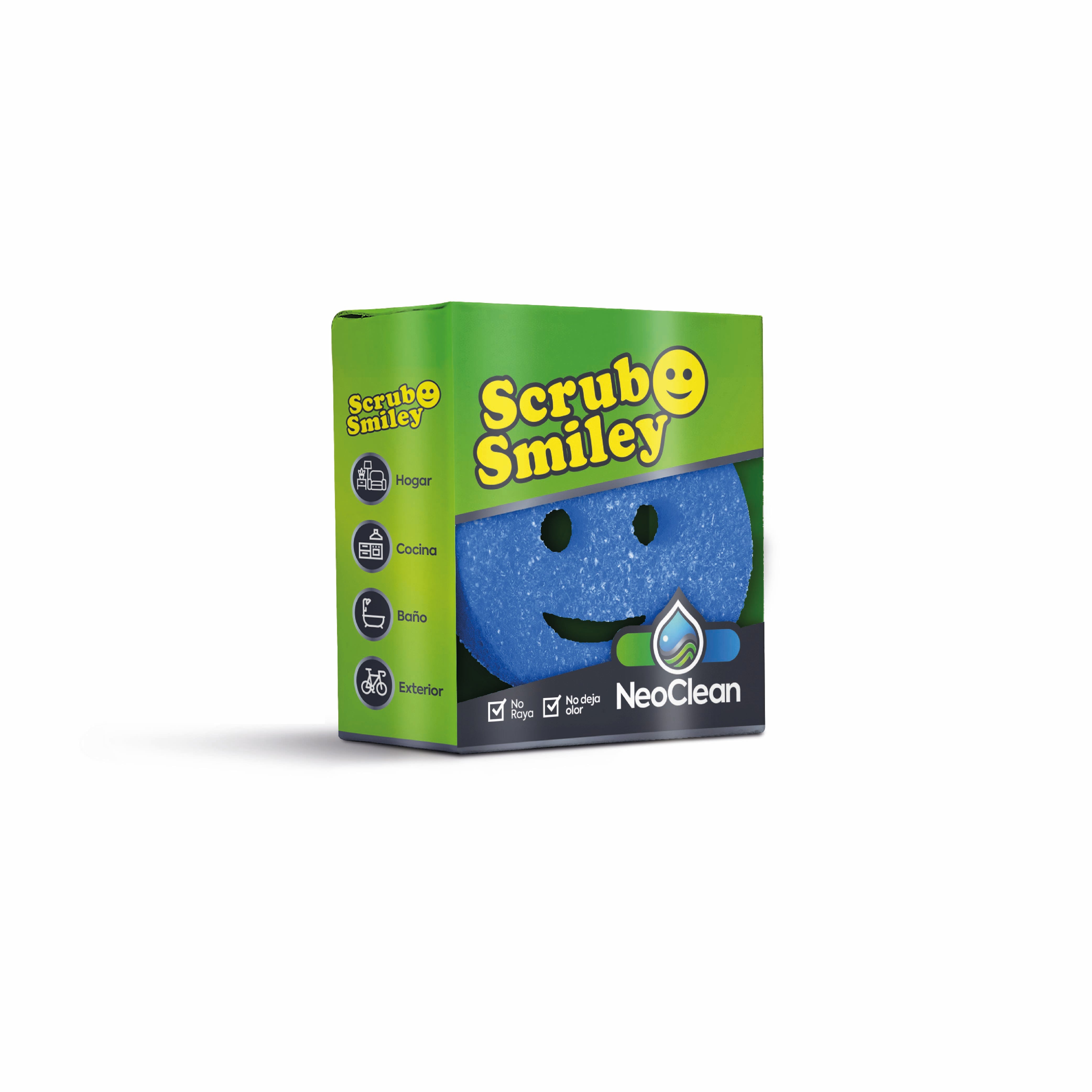 Esponja Scrub Smile Azul NEOCELAN | 3 Unidades