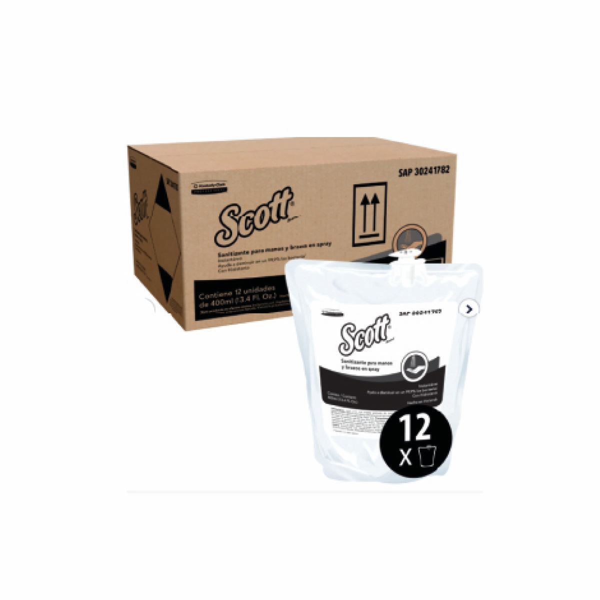 Alcohol Sanitizante Scott® Spray para manos y brazos - (12 x400ml)