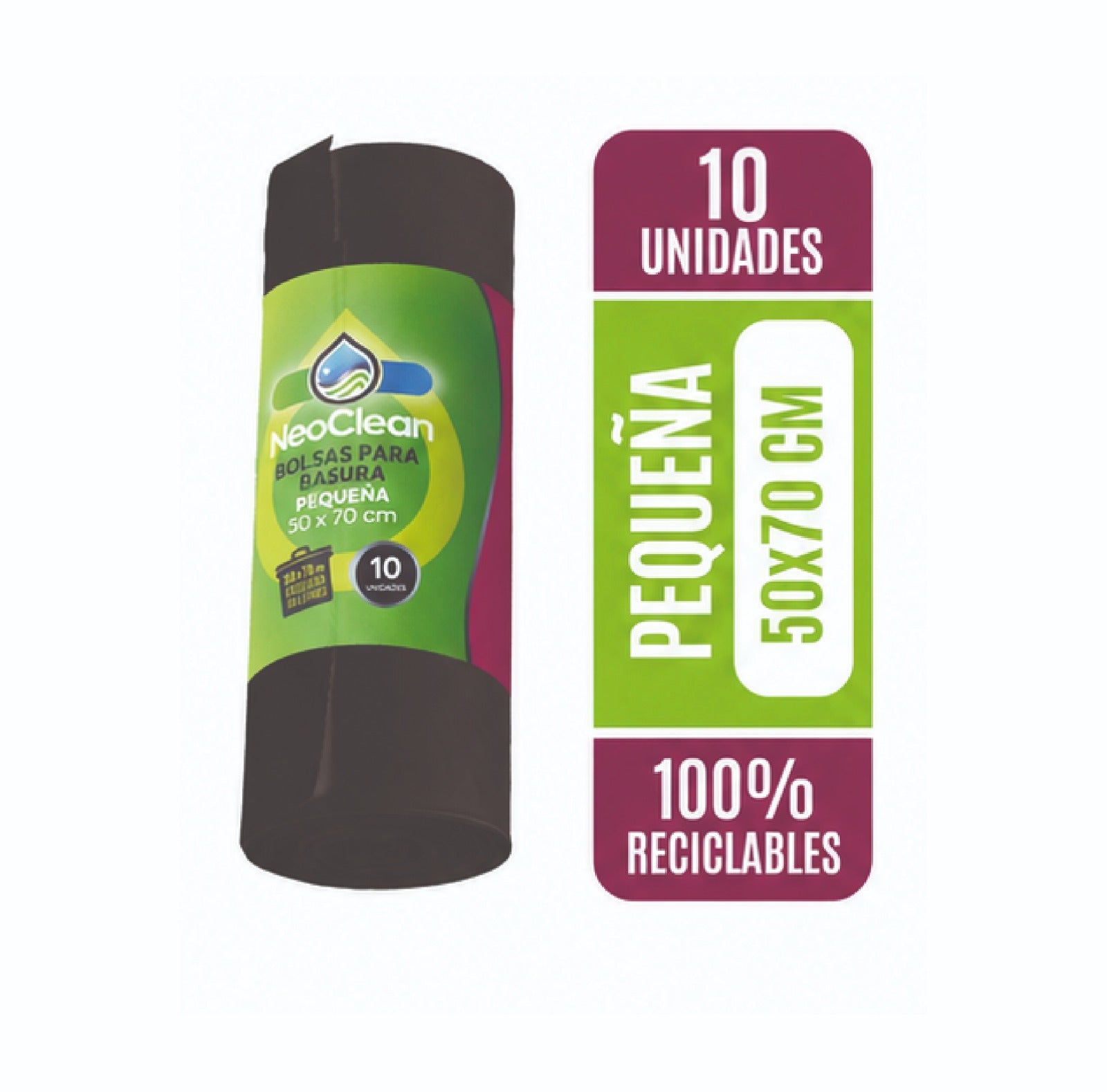 Bolsa basura 50X70 NEOCLEAN 10 Un | 60 Packs