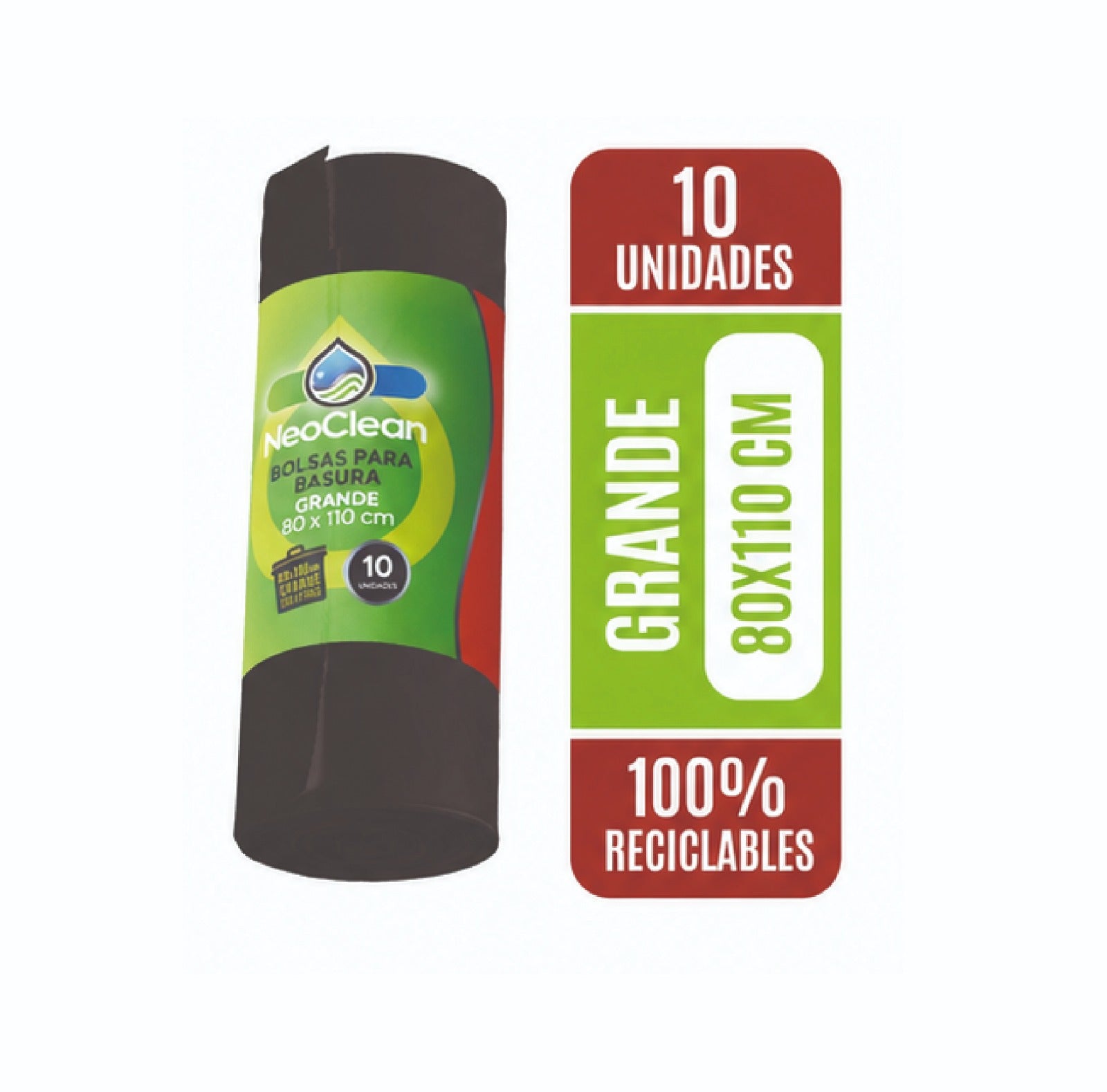 Bolsa basura 80X110 NEOCLEAN 10 Un | 30 Packs