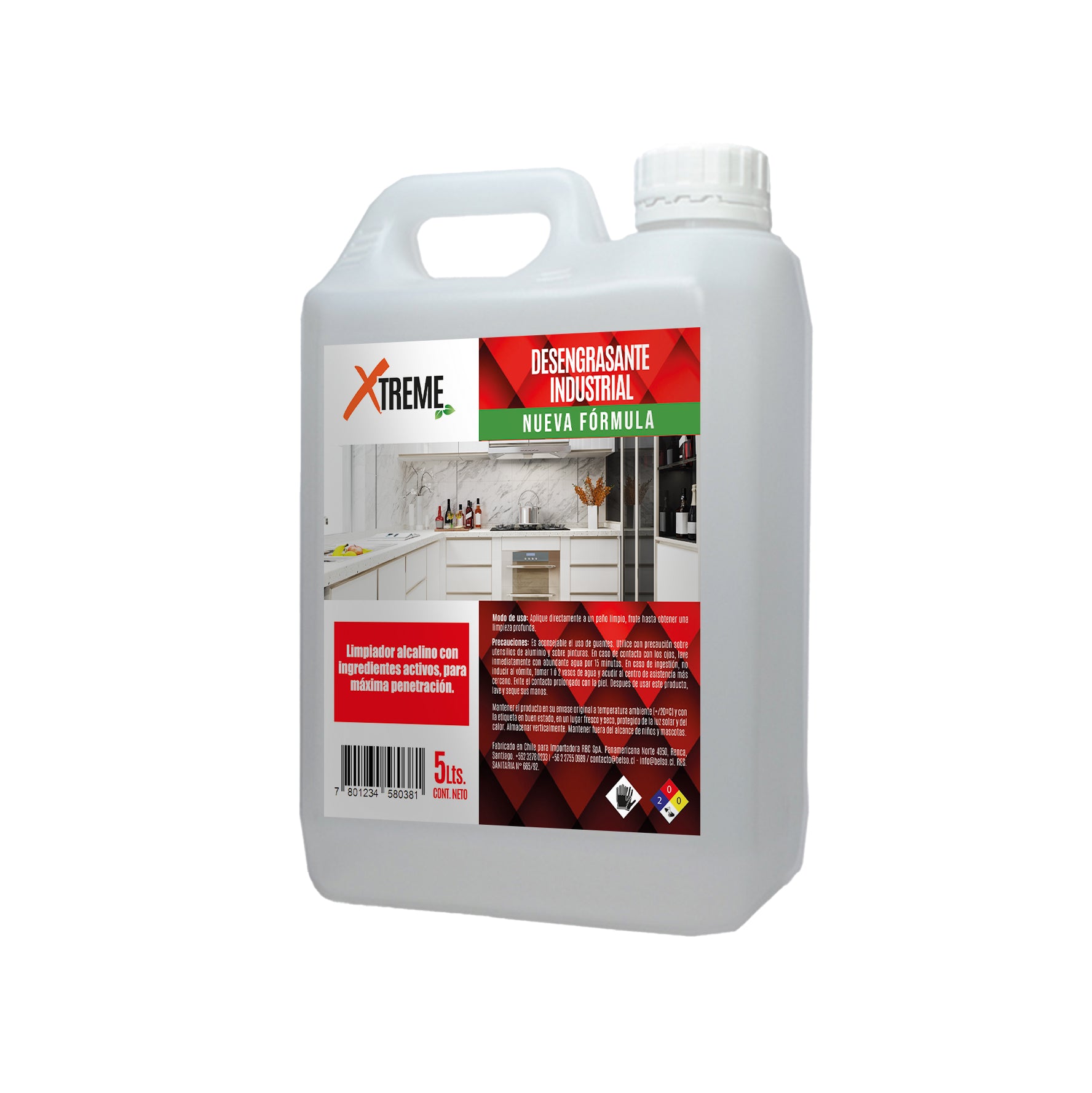 Desengrasante Industrial XTREME 5 L | 4 Unidades
