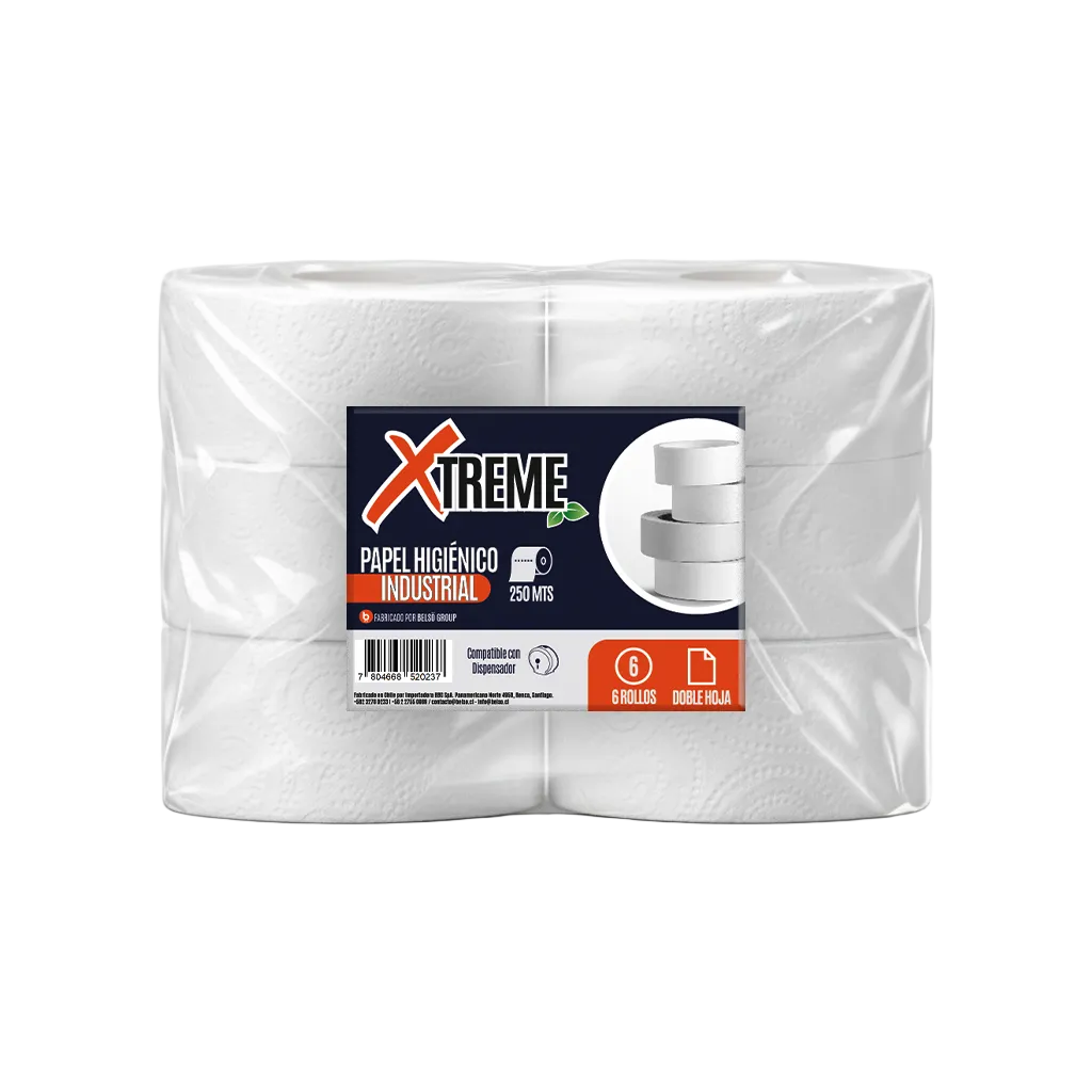 Papel Higiénico Industrial 6X250 M XTREME H/D